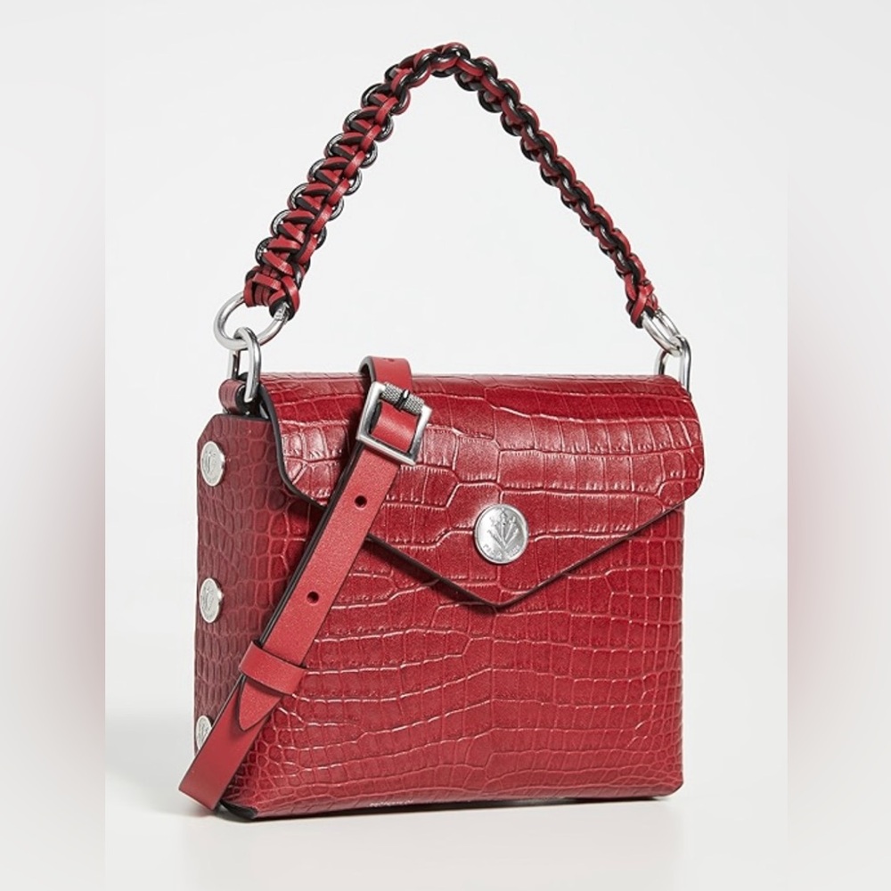rag & bone  Rouge Croco Micro Atlas Crossbody bag
